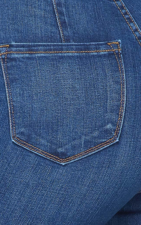 Vibrant Ripped Knee Super Flare Jeans (Plus Sizes Available) - Medium Denim - SohoGirl.com